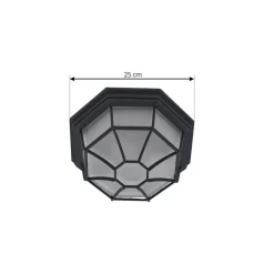 Lindby buiten plafondlamp Idril, antraciet, metaal, Ø 26,5cm
