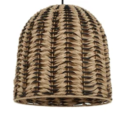 Lindby buiten vloerlamp Taryn, bruin, kunststof, IP44 172cm