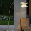 Lindby buiten vloerlamp Valdorin, beige, 199 cm, IP44