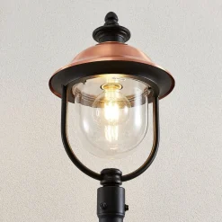 Lindby buitenlamp Clint, 177cm, metaal, zeewaterbestendig, E27