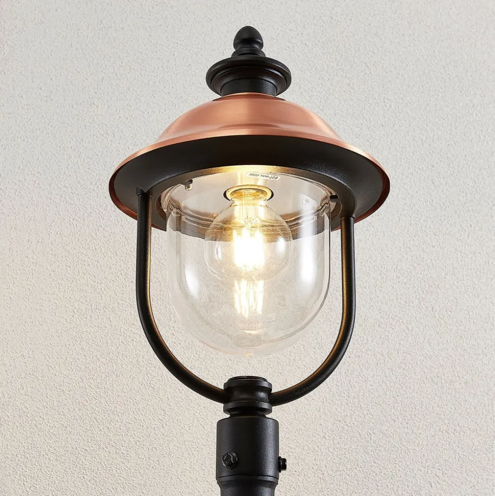 Lindby buitenlamp Clint, 177cm, metaal, zeewaterbestendig, E27