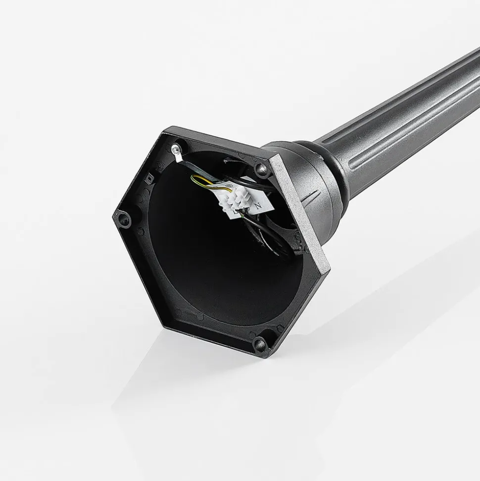 Lindby buitenlamp Clint, 177cm, metaal, zeewaterbestendig, E27