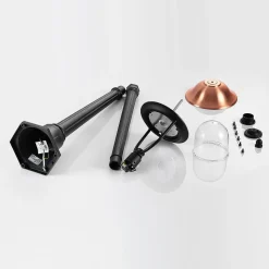 Lindby buitenlamp Clint, 177cm, metaal, zeewaterbestendig, E27