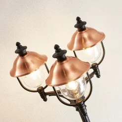 Lindby buitenlamp Clint, 225cm, 3-lamps, zeewaterbestendig, E27