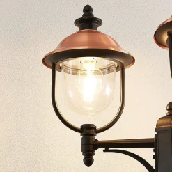 Lindby buitenlamp Clint, 225cm, 3-lamps, zeewaterbestendig, E27