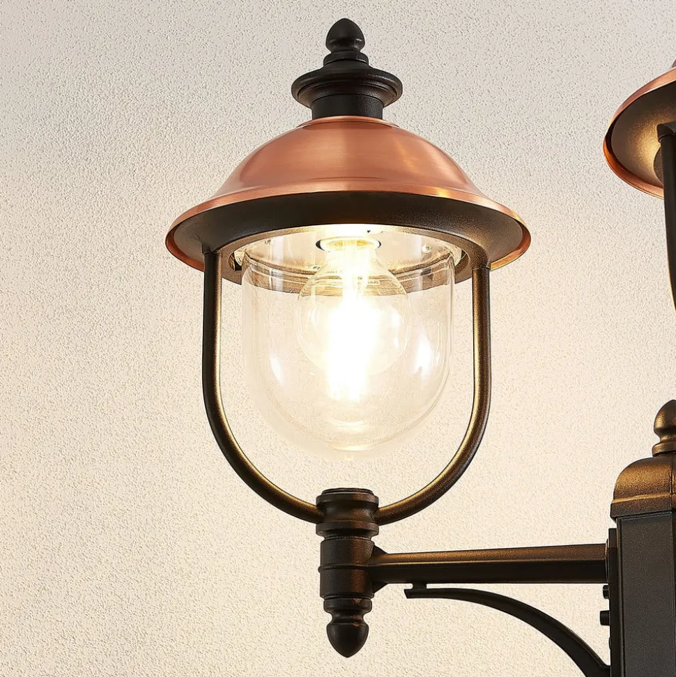 Lindby buitenlamp Clint, 225cm, 3-lamps, zeewaterbestendig, E27