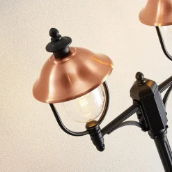 Lindby buitenlamp Clint, 225cm, 2-lamps, zeewaterbestendig, E27