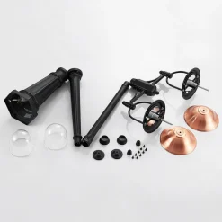 Lindby buitenlamp Clint, 225cm, 2-lamps, zeewaterbestendig, E27