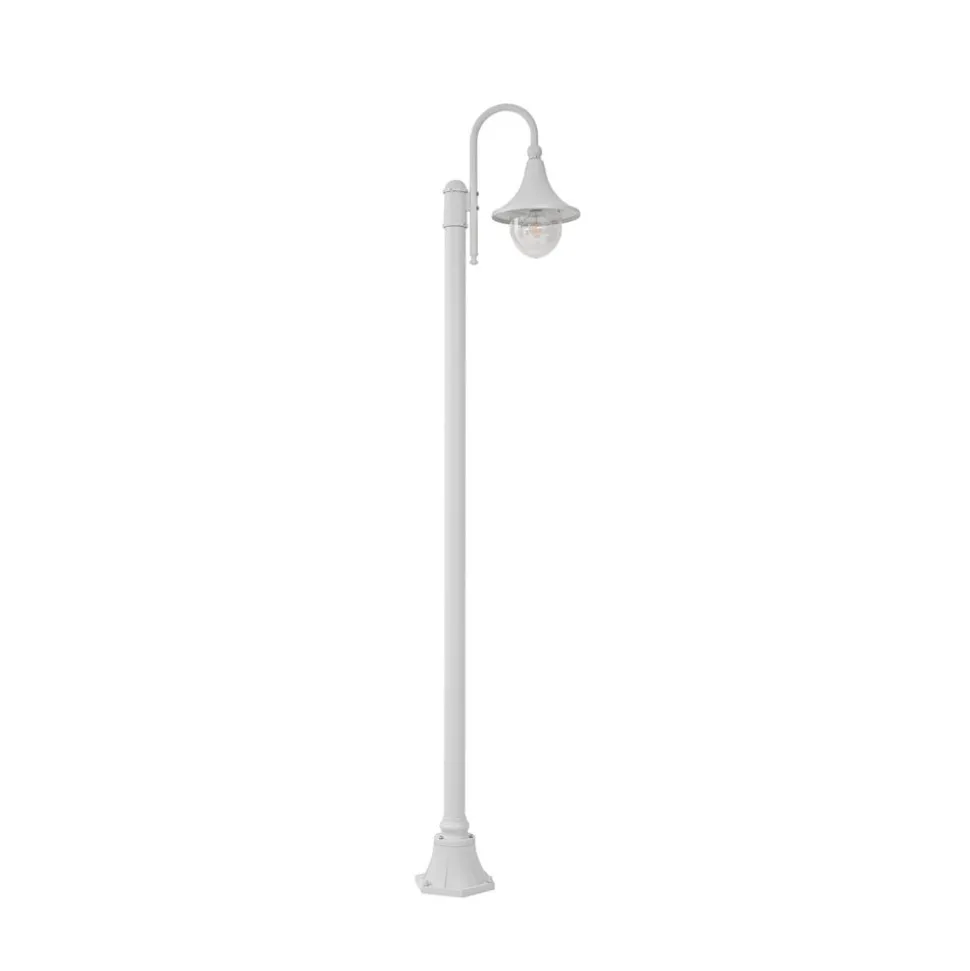 Lindby buitenlamp Daphne, 220 cm, wit, metaal, E27