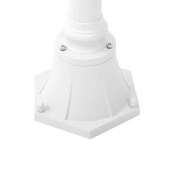 Lindby buitenlamp Daphne, 220 cm, wit, metaal, E27