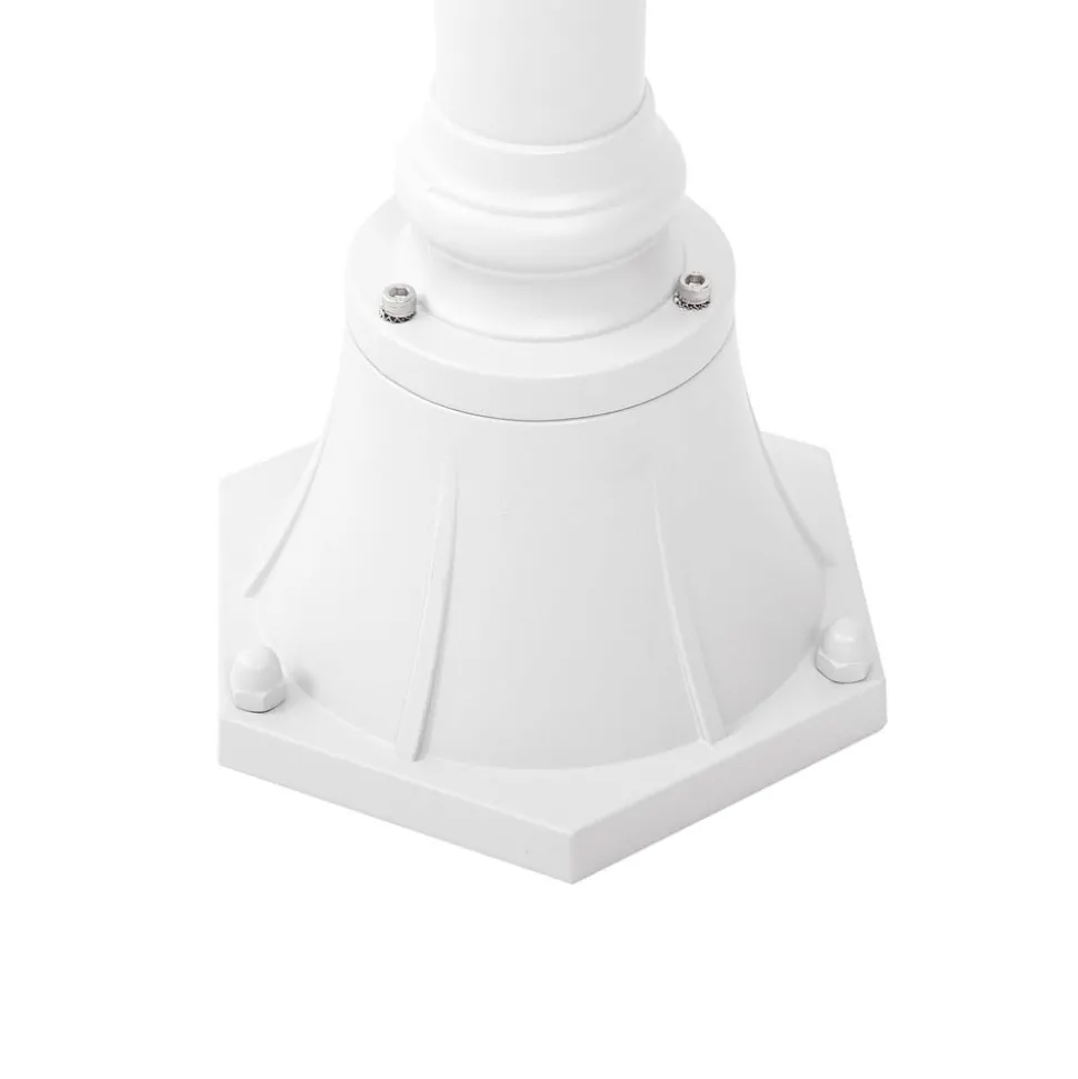 Lindby buitenlamp Daphne, 220 cm, wit, metaal, E27