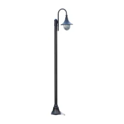 Lindby buitenlamp Daphne, 220 cm, zwart, E27, IP44