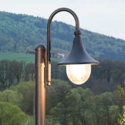 Lindby buitenlamp Daphne, 220 cm, zwart, E27, IP44