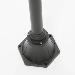 Lindby buitenlamp Daphne, 220 cm, zwart, E27, IP44