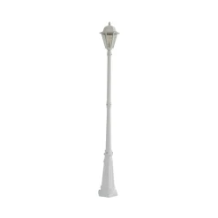 Lindby buitenlamp Edana, 211 cm, wit, metaal, E27, IP44
