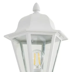 Lindby buitenlamp Edana, 211 cm, wit, metaal, E27, IP44