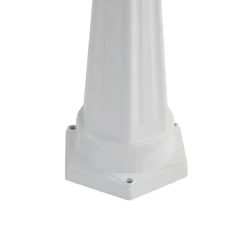 Lindby buitenlamp Edana, 211 cm, wit, metaal, E27, IP44
