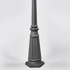 Lindby buitenlamp Edana, 212cm, 3-lamps, antraciet, E27, IP44