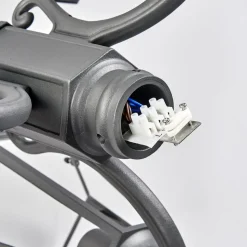 Lindby buitenlamp Edana, 212cm, 3-lamps, antraciet, E27, IP44