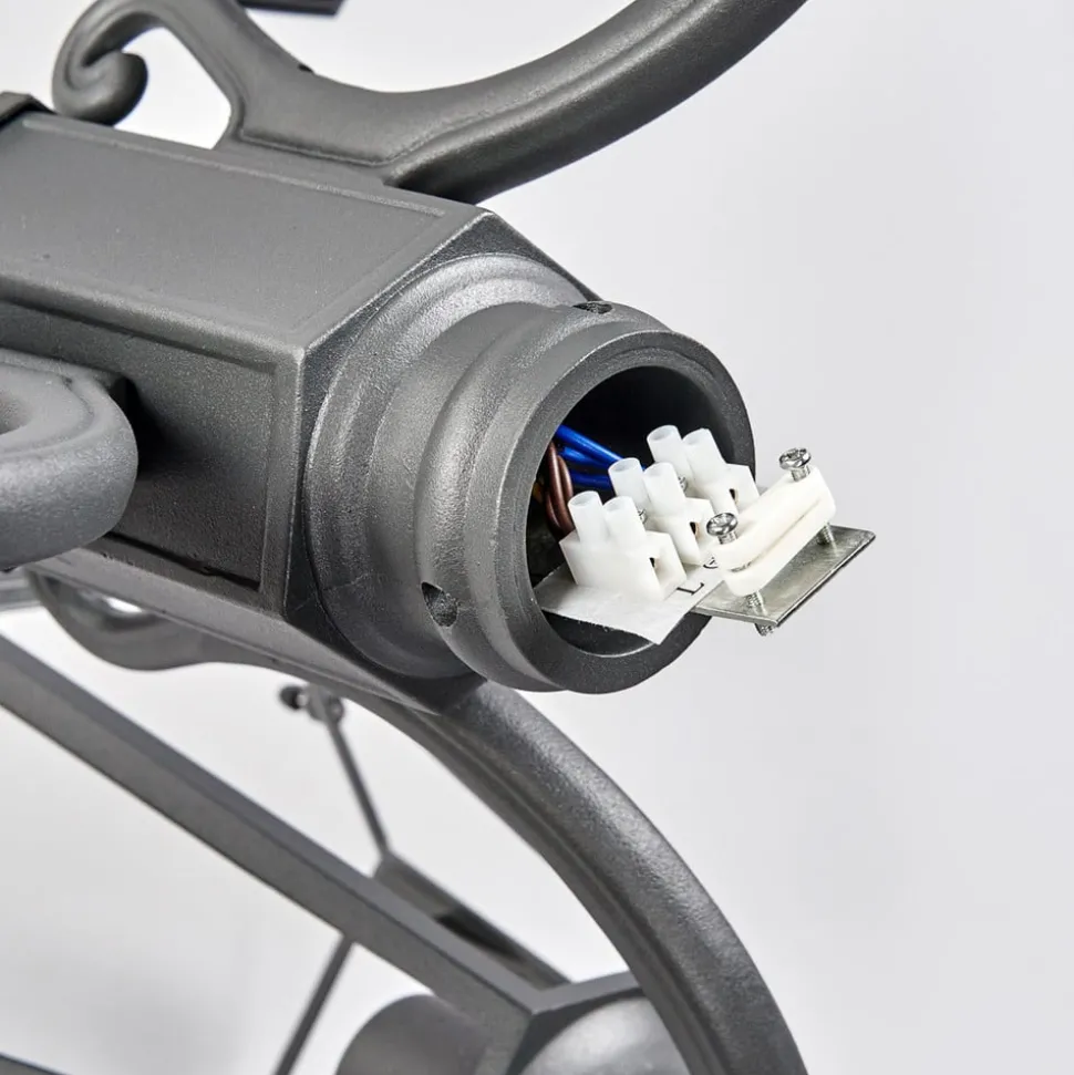 Lindby buitenlamp Edana, 212cm, 3-lamps, antraciet, E27, IP44