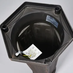 Lindby buitenlamp Eddie, 198 cm, roest, metaal, IP44, E27