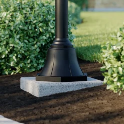 Lindby buitenlamp Farley, 215 cm, 2-lamps, IP44, E27