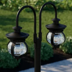 Lindby buitenlamp Farley, 215 cm, 2-lamps, IP44, E27