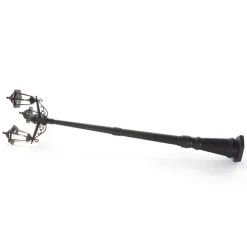 Lindby buitenlamp Nane, 217cm, zwart, zeewaterbestendig, E27