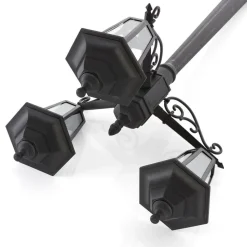 Lindby buitenlamp Nane, 217cm, zwart, zeewaterbestendig, E27