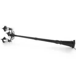 Lindby buitenlamp Nane, 217cm, zwart, zeewaterbestendig, E27