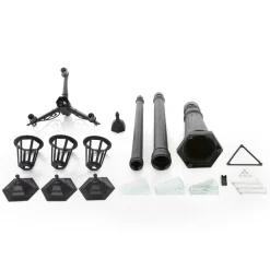 Lindby buitenlamp Nane, 217cm, zwart, zeewaterbestendig, E27