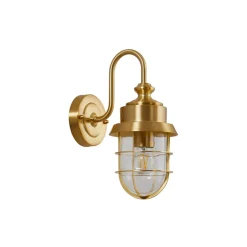 Lindby buitenwandlamp Adalie, messing, roestvrij staal