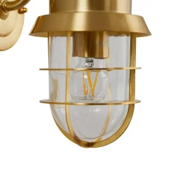 Lindby buitenwandlamp Adalie, messing, roestvrij staal