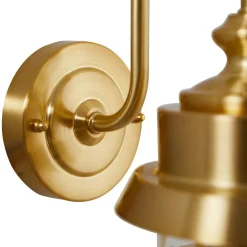 Lindby buitenwandlamp Adalie, messing, roestvrij staal