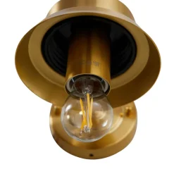 Lindby buitenwandlamp Adalie, messing, roestvrij staal