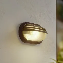 Lindby buitenwandlamp Adita, zwart, ABS, hoogte 16,3 cm