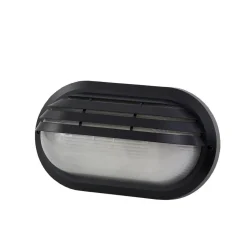 Lindby buitenwandlamp Adita, zwart, ABS, hoogte 16,3 cm