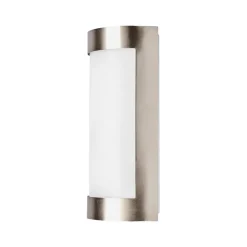 Lindby buitenwandlamp Alvin, 26 cm, roestvrij staal, IP44, E27