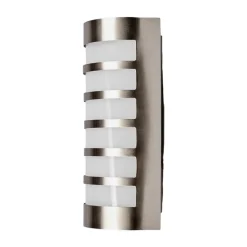 Lindby buitenwandlamp Alvin, stutten, roestvrij staal, IP44, E27