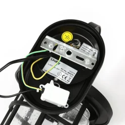 Lindby buitenwandlamp Ankea, zwart, hoogte 37 cm, IP23, E27