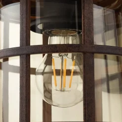 Lindby buitenwandlamp Ankea, roest/amber, 37 cm, IP23, E27