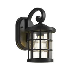 Lindby buitenwandlamp Ankea, zwart, hoogte 28 cm, IP23, E27