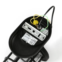 Lindby buitenwandlamp Ankea, zwart, hoogte 28 cm, IP23, E27