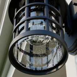 Lindby buitenwandlamp Ankea, zwart, hoogte 28 cm, IP23, E27