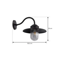 Lindby buitenwandlamp Bilma, roestkleurig, glas, 29 cm