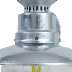 Lindby buitenwandlamp Celinor, zilver, staal, Ø 15 cm