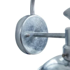 Lindby buitenwandlamp Celinor, zilver, staal, Ø 15 cm