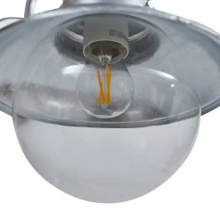 Lindby buitenwandlamp Celinor, zilver, staal, Ø 15 cm