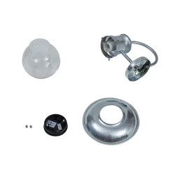 Lindby buitenwandlamp Celinor, zilver, staal, Ø 15 cm