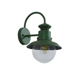 Lindby buitenwandlamp Celinor, groen, staal, Ø 15 cm